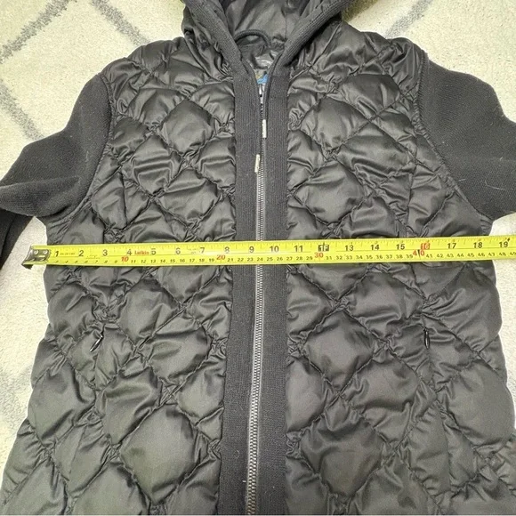Eddie Bauer Women’s Small Swiss Model 1944 Knit Quilted Down Jacket Rising Sun - Picture 5 of 11